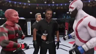 Freddy Krueger vs. Kratos (EA Sports UFC 3) - CPU vs. CPU - Crazy UFC 👊🤪