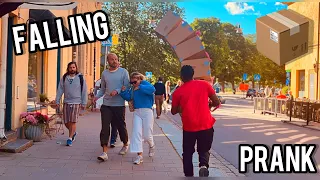 Craziest Reactions At Falling Boxes Prank In Sweden