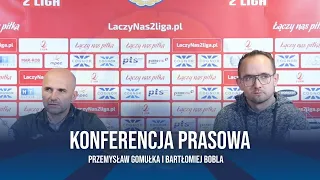 Konferencja prasowa | P. Gomułka i B. Bobla | Hutnik Kraków - Olimpia Elbląg | 21.10.2023 r.