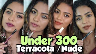 😊  Under 200!nNude /Terracota🔴 🔴MARS Lipsticks Review|| Requested Review!