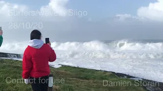 Raw video - Sligo waves/ surfers - 28/10/20