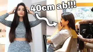 40cm HAARE AB!  + Reaktion von Freund | IschtarsLife