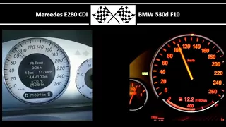 Mercedes E280 CDI VS. BMW 530d F10 - Acceleration 0-100km/h