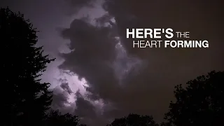 Purple heart formed during intra-cloud (IC) lightning storm