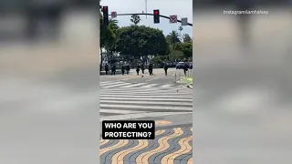 Halsey and Yungblud join protesters in Santa Monica