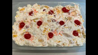 Ambrosia Salad recipe that is tasty and refreshing on a hot summer day