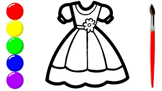 How to draw a dress for children&Bolalar uchun ko'ylakni qanday chizish kerak