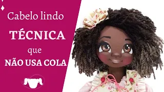 Com fazer um cabelo com lã que NÃO USA COLA!