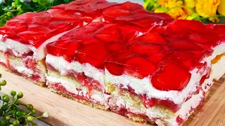 The most famous summer cake that melts in your mouth. Incredibly delicious cake in 15 minutes.