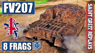 WoT FV207 Gameplay ♦ Outstanding 8 Frags ♦ SPG Arty Review