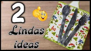 2 HERMOSAS Y ÚTILES IDEAS PARA LA COCINA - Manualidades con madera - Crafts for the kitchen