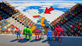 Franklin & All Flash Ironaman Avengers Ultimate Car Mega ramp With shinchan in gta 5