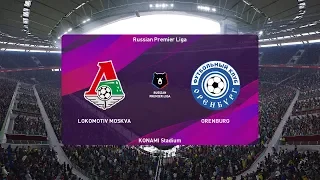 PES 2020 | Lokomotiv Moscow vs Orenburg - Russian Premier Liga | Full Gameplay | 1080p 60FPS