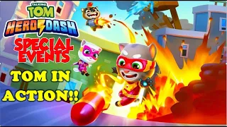 TALKING TOM HERO DASH GAMEPLAY #PART 20 "SPECIAL EVENTS!! TOM IN ACTION!! "🐱‍🏍⚡⚡