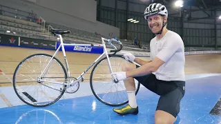 I raced a authentic Panasonic Japanese Keirin bike!