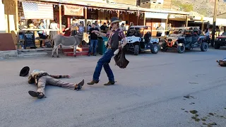 Outlaw Shoot Out and History by Red Ridge Rauders in the  Ghost Town Oatman Az.