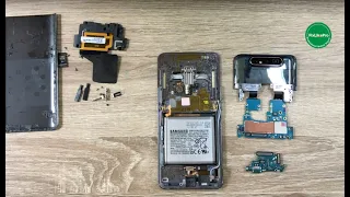 สอนซ่อมมือถือ แนวทาง และวิธีแกะเครื่อง Samsung A80 Teardown Samsung A80