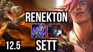 RENEKTON vs SETT (TOP) | 7 solo kills, 500+ games, 900K mastery | EUW Diamond | 12.5