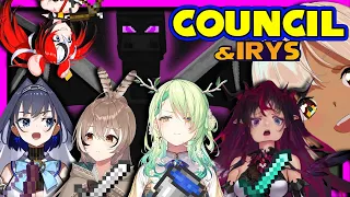 [Hololive EN] Council & IRyS - Fighting The Ender Dragon [All POVs]