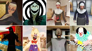 Jumpscare Battle | Evil Nun 2 Vs Smiling X Zero Vs Smiling X Corp 2 Vs Evil Nun And More