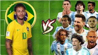 BR Neymar VS Argentina Legends (Maradona-Messi-Dybala-Verratti -de maria-Batistuta-Crespo-Aguero)-