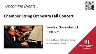 Whitworth Chamber Orchestra and String Trio Concert