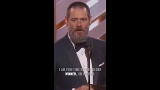 Two-time Golden Globe winner Jim Carrey's hilarious Golden Globes speech😂 #shorts