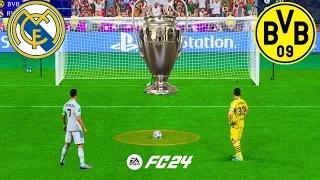 DORTMUND VS REAL MADRID ! RONALDO V MESSI ! FIFA 24 PENALTY SHOOTOUT ! UCL FINAL PENALTIES