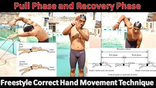 Freestyle Correct Hand Movement - Pull Phase and Recovery Phase Concept In Hindi #Swimming