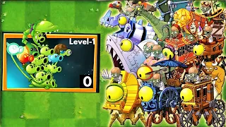 All PEASHOOTERS Include TORCHWOOD Level-1 VS All Zombots - Who Will Win ? Pvz 2 Final Boss