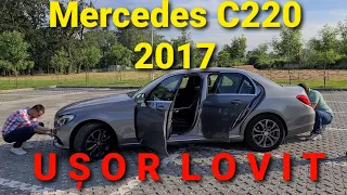 Mercedes C220 2017 care a fost ușor lovit, prezentare și test drive