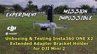 Unboxing & Testing Insta360 ONE X2 Extended Adapter Bracket Holder for DJI Mini 2 (2021)