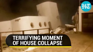 Two-storey house collapses into sea in Argentina, video goes viral