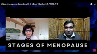 #Stageofmenopause discussion with Dr Vikram Talaulikar, MD, FRCOG, PhD