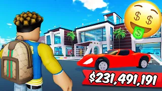 I Went From POOR To RICH And BUILT A MAX LEVEL MANSION In Malibu Mansion Tycoon! (Roblox)