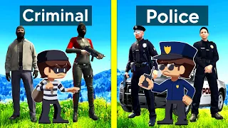 CRIMINAL FAMILY VS POLICE FAMILY In GTA 5!