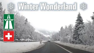 Winter Wonderland ❄️ Driving in Switzerland after big snowfall