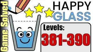 Happy Glass | All Levels 381-390 (Solution 3 Stars ★★★)