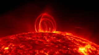 Fiery Looping Rain on the Sun by NASA