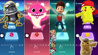 Crazy Frog vs Baby Shark vs Paw Patrol vs Pikachu -- Tiles Hop EDM Rush!