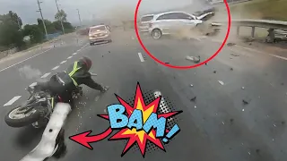 TIRE BURST CAUSED HUGE MISHAP | EPIC, ANGRY, KIND & AWESOME MOTORCYCLE MOMENTS | Ep.77