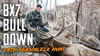 Rifle Bull Elk Hunt in Wyoming (8x7 Bull down!)