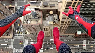 Spiderman Parkour POV - Late For EndGame Battle