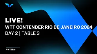 LIVE! | T3 | Day 2 | WTT Contender Rio de Janeiro 2024