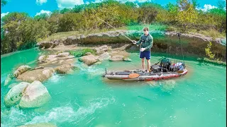 SKINNY WATER River KAYAK Fishing! 30 Mile Trip On The Guadalupe River