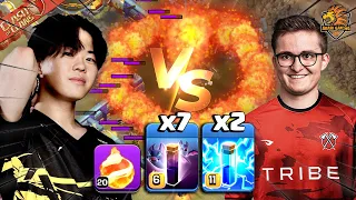 GAKU + Jojo have fireball + bat spells - Insane Attacks in Clash of Clans | Akari Gaming