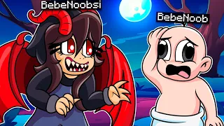 BEBENOOBSI SE CONVIERTE EN VAMPIRO!!😱🧛🏻‍♀️ ME CONVIERTO EN VAMPIRO EN MINECRAFT