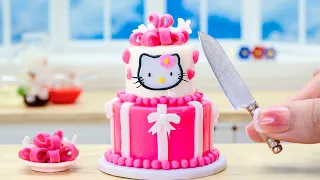 The Most Beautiful Miniature Pink Hello Kitty Cake Decorating - Delicious Watermelon Cake Recipe