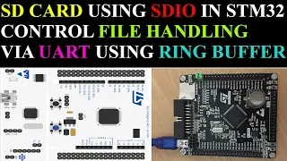 SD card using SDIO in STM32 || Uart RIng buffer || 4-Bit Mode || CubeMx