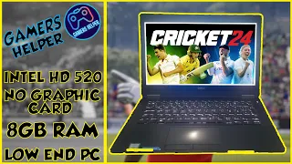 Cricket 24 In Low End PC (Intel HD 520) 8GB Ram (Core i5 6th Gen) No Graphics Card 💥😱